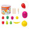 Cutting Fruits and Veggies Toy Kitchen Pretend Food Set Play Accessory for Boy Girl