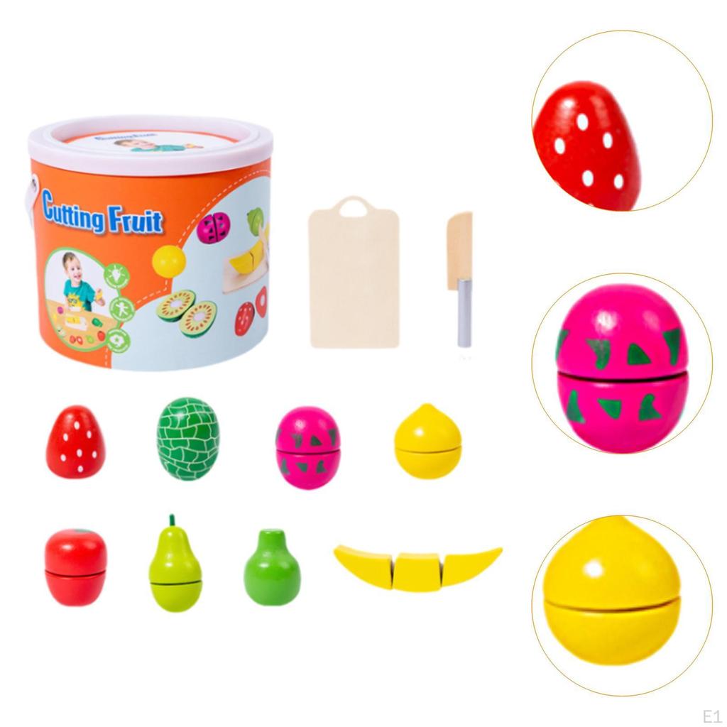 Cutting Fruits and Veggies Toy Kitchen Pretend Food Set Play Accessory for Boy Girl