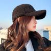 Thicken Plush Snapback Fuzzy Winter Peaked Cap Vintage Lamb Wool Baseball Cap  Outdoor