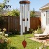 Durable Wind Chimes Metal Chime with 6 Aluminum Tubes, Garden Hanging Chimes, Stable Structure Weather Resistant for Outdoor Patio Decoration Low-key