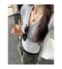 Women's White V-Neck Short-Sleeve Slim-Fit T-Shirt - Sexy Summer Style