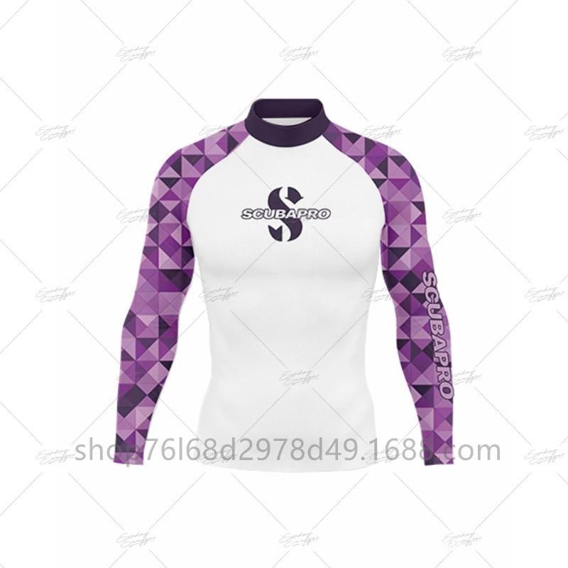 SCUBA Surfing Wear Outdoor Sunscreen Snorkeling Swimwear Long-sleeved Split Top Quick-drying Diving Suit Support