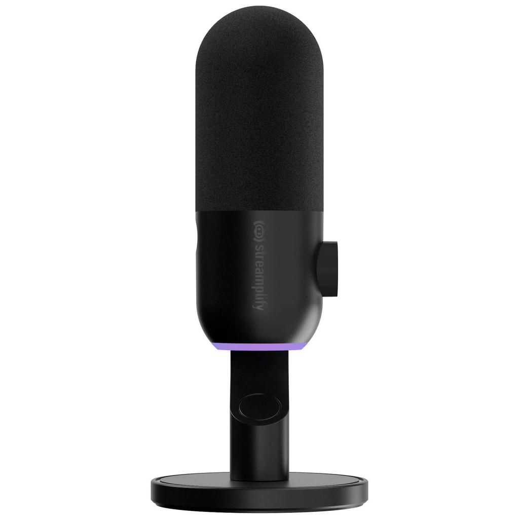 Streamplify MIC Mini, MIC-MINI-48-RGB-ST-BK, a unidirectional condenser microphone