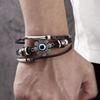 Boho Multi-Layer Kokosnussschale & Perlen Schmetterling Leder Armband Set für Männer