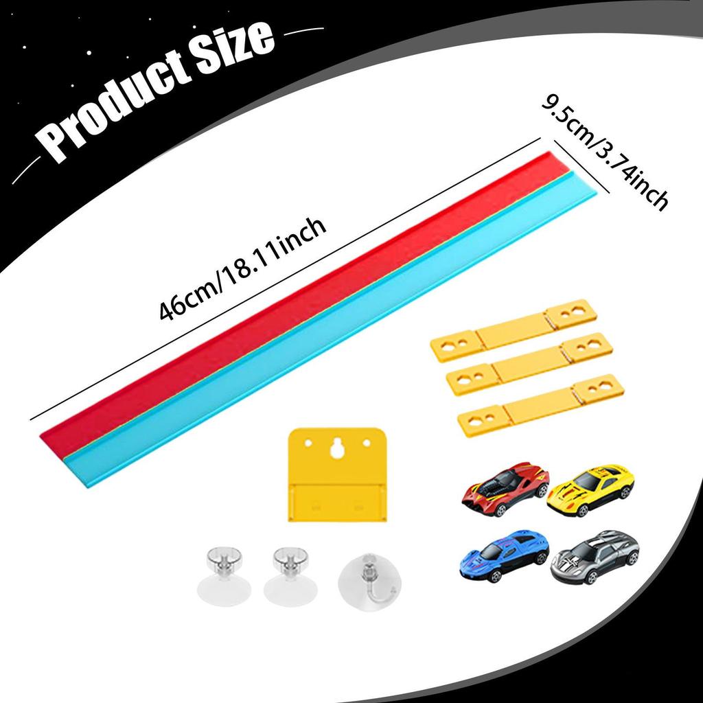 Flexgleis Starterset Weihnachten für 3+ Innen Außen DIY Spaß Spielzeugauto Rot und blau