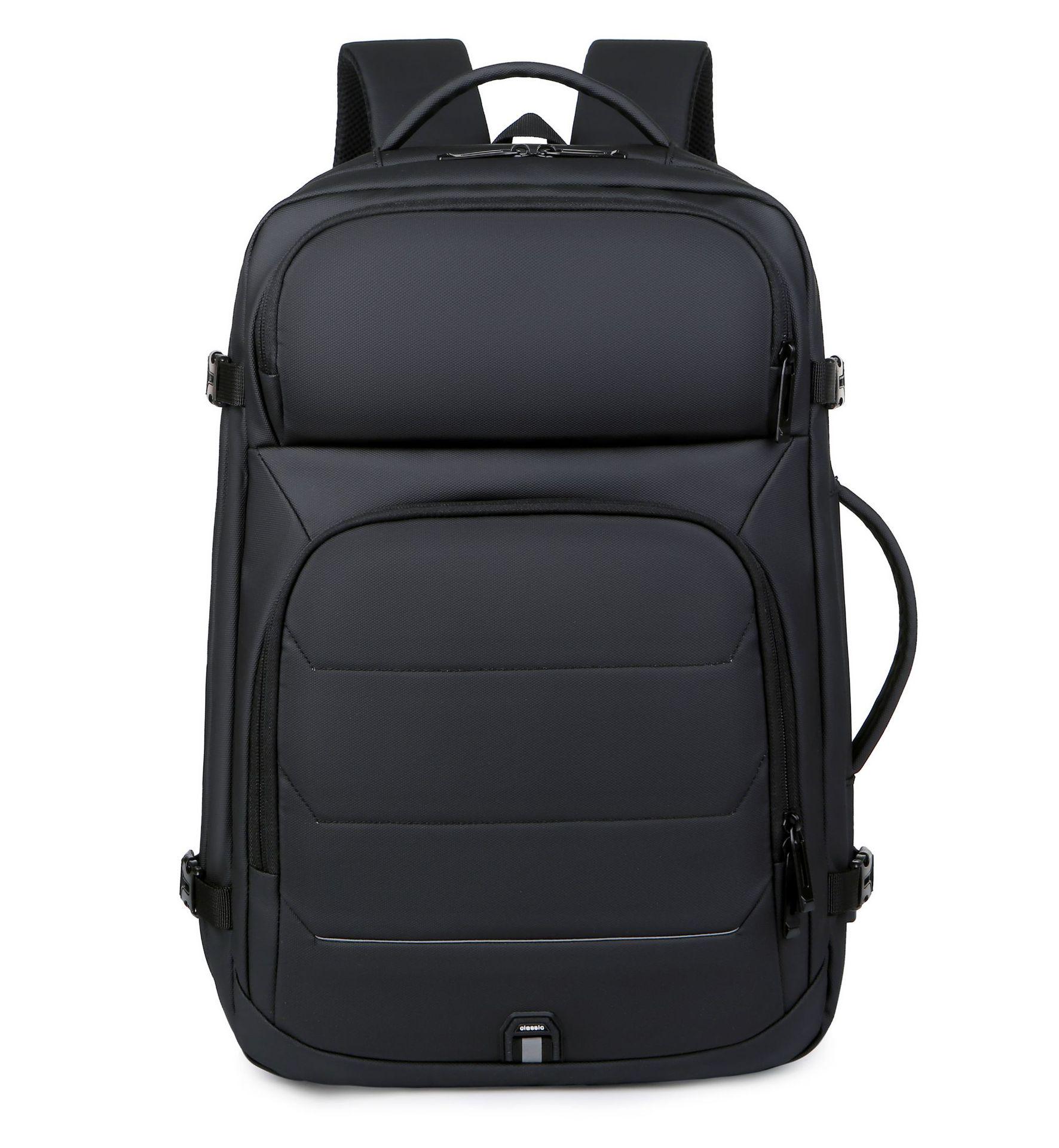 

Expandable 17-Inch Travel Backpack: Large Capacity, Trendy, Multifunctional for Business, Casual, and Hiking чорний