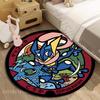 Japan Pokémon Eevee Greninja Print Round Carpet for Living Room Bedroom Table and Chair Sofa Home Decor Area Rug Luxury Gift