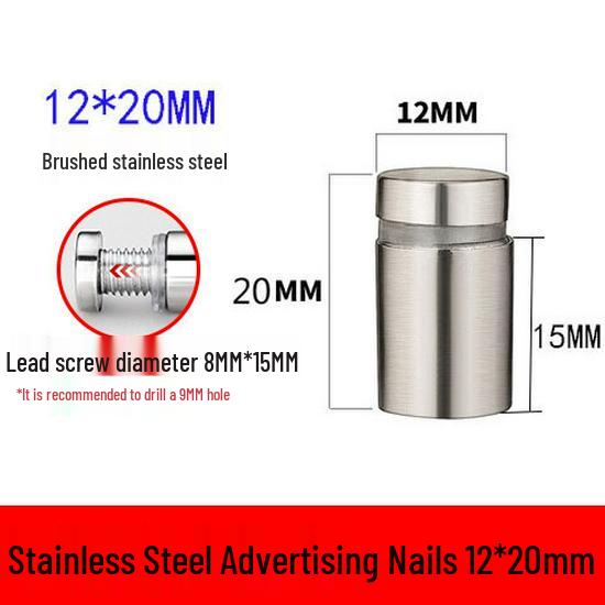 

Black Stainless Steel Decorative Nail Covers for Tile, Acrylic, and Glass