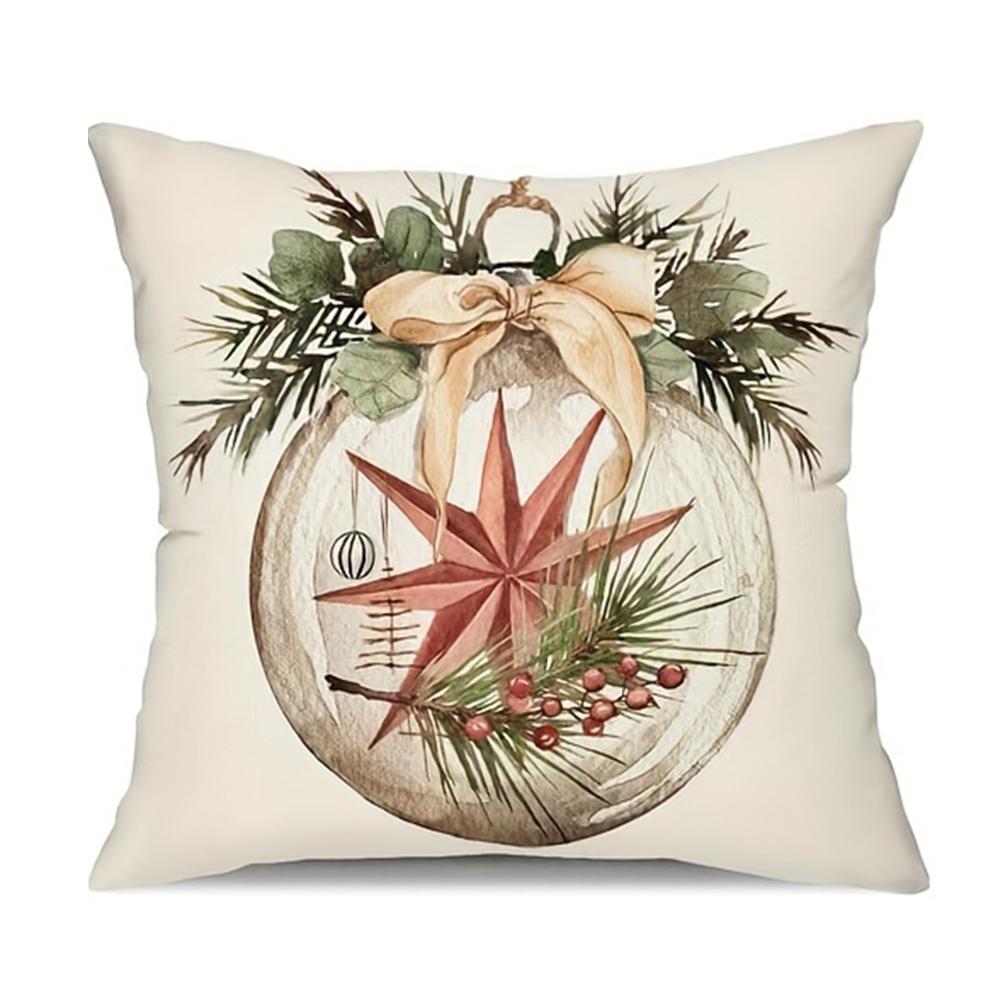 

1 шт. Праздничные рождественские наволочки для подушек, комплект с застежкой-молнией - деревенский праздничный и зимний декор для фермерского дома для дивана и домашнего декора 45x45cm