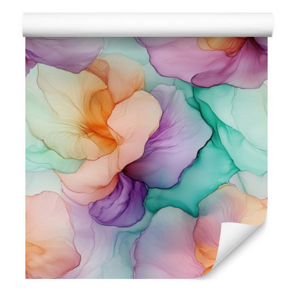 Ink Violet, Peach and Purple Wallpaper 50x1000
