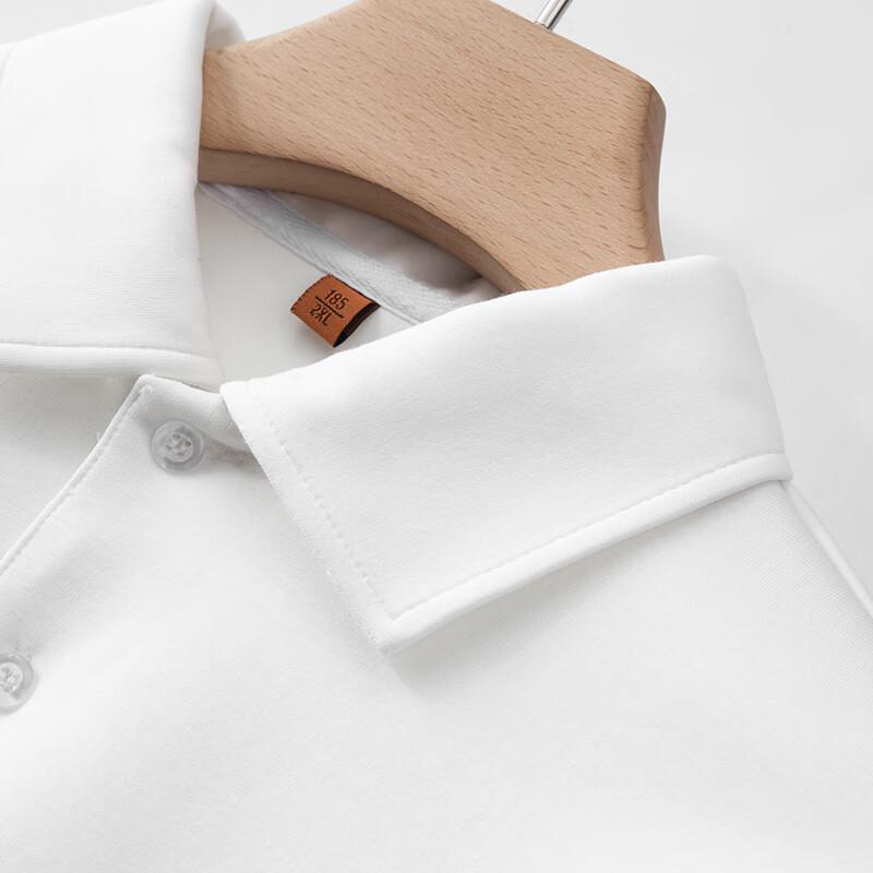Plus Size Men's Solid Long Sleeve Polo Shirt