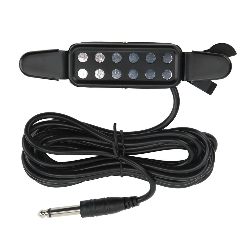 Acoustic Guitar Electric Transducer Soundhole Pickup Preamplifier Punching Free Accessories