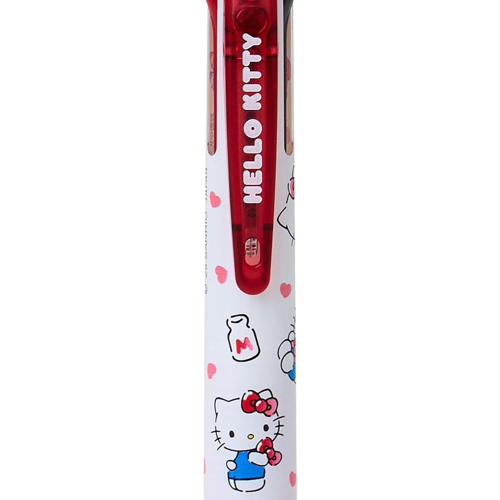 Sanrio FriXion Ball 3 Slim Hello Kitty Polycarbonate Ball Ink 927848 Pen, Diameter 0.38mm, Colors Black, Red, Blue, Knock-Type,