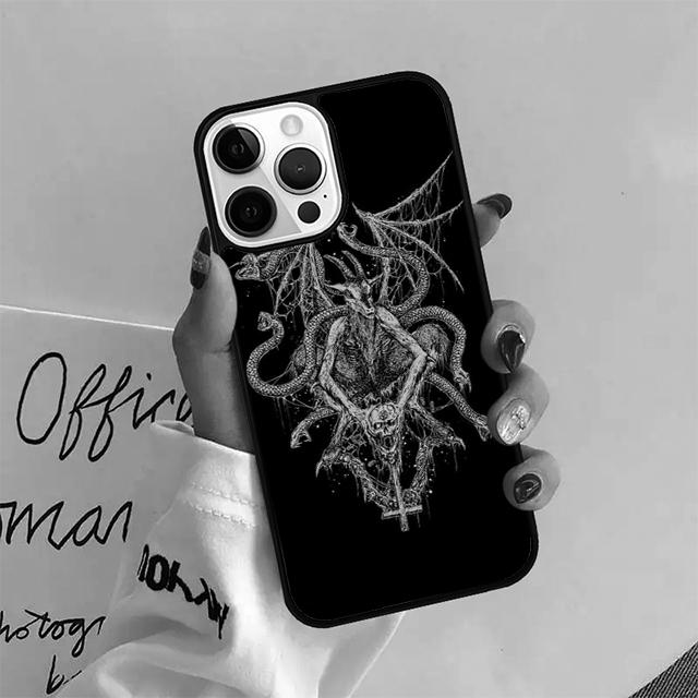 Satanic Scary Skull Coque Shell For iPhone 17 Air 15 16 14 13 12 Pro Max 11 Pro Max Plus Phone Case Cover