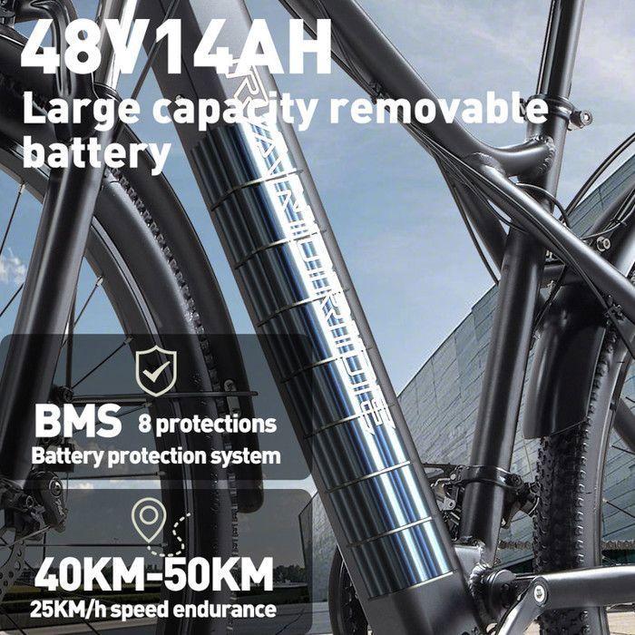 Electric Bike - RANDRIDE - YG70 - 1000W Motor - 48V 13.6Ah Battery - Range 60–70 Km
