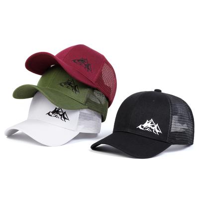 Summer Mesh Men Hat Fashion Mountain Range Embroidery Golf Caps Outdoor Sport Baseball Cap Breathable Hat Trucker Hats