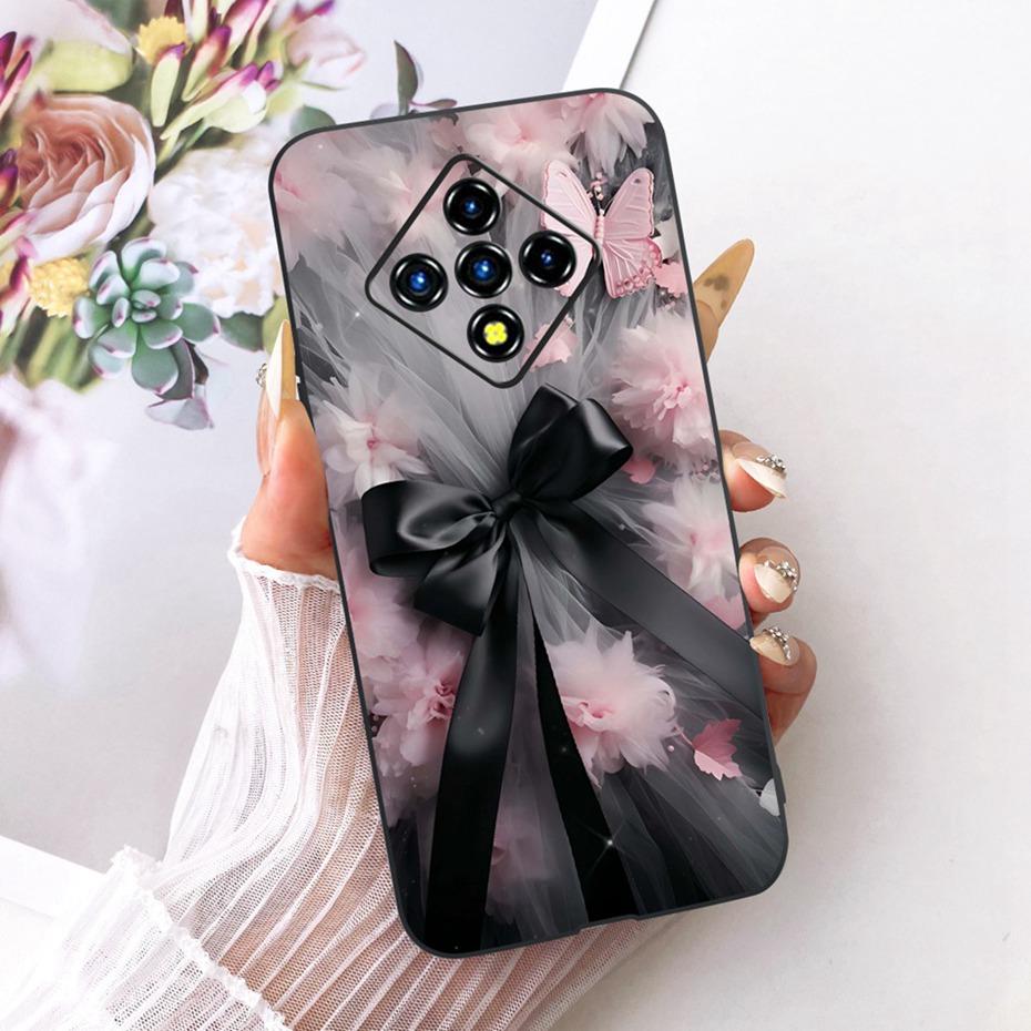 Cute Printing Phone Case For Infinix Zero8 Zero8i Soft Black Silicone TPU Cases For Infinix Zero 8 8i X687B X687 Covers Bumpers