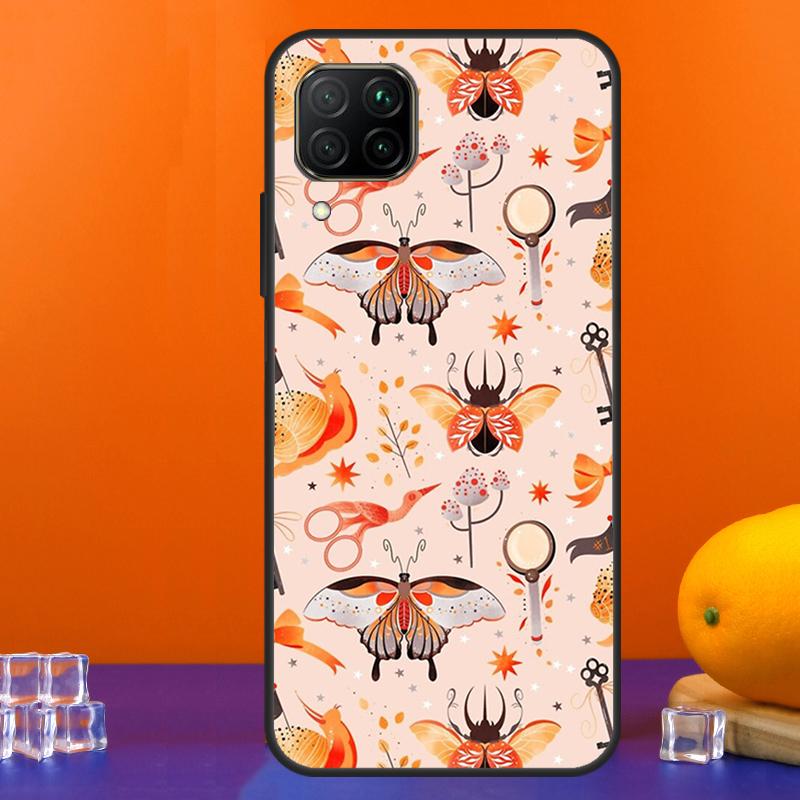 Cottagecore Frog Mushroom Moon For Huawei Nova 12s 12i 11i 8i 9 10 SE Y91 Y90 Y60 Y70 Y72 Y61 P20 P40 Lite P30 P60 Pro Case