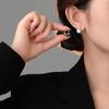 925 Sterling Silver Fashion Temperament Moonstone Zircon Circle Ear Buckle Birthday Party Anniversary Gift