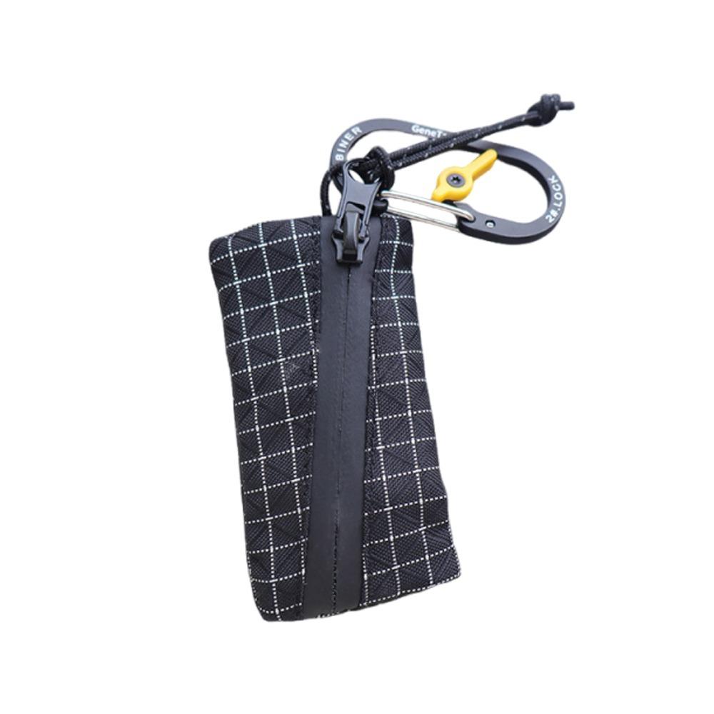 Ultralight 5.8g Trail Coin Pouch EDC Holder D-Ring Ultralight Coin Pouch Zipper Mini Size Gridstop Coin Pouch Outdoor чёрный