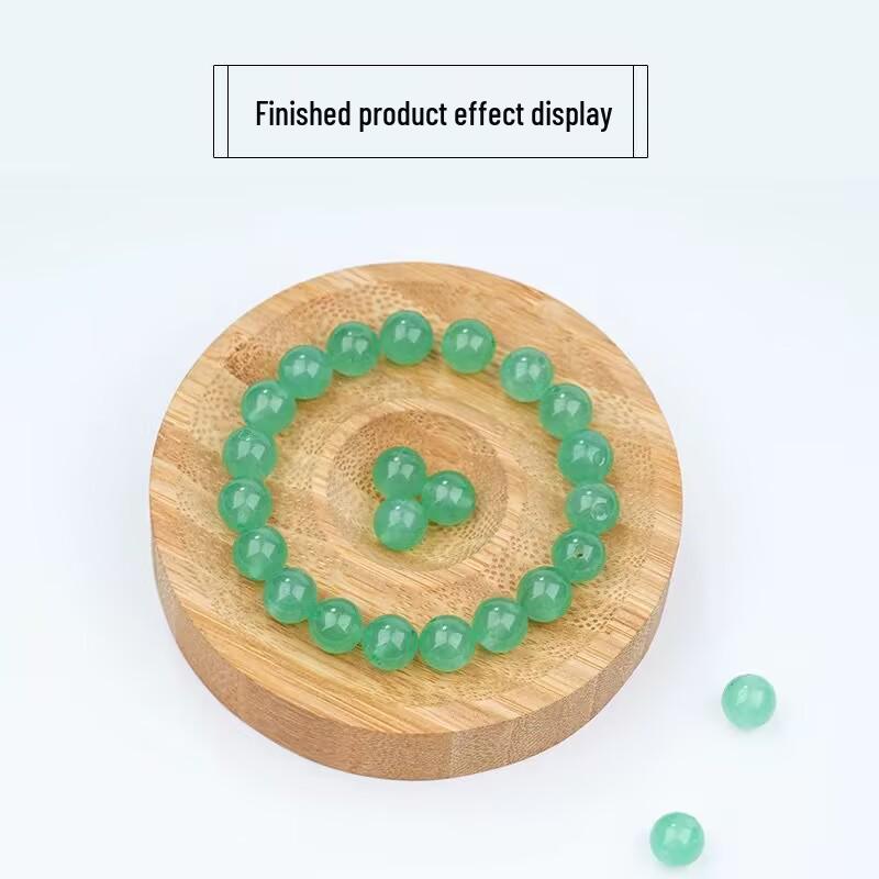 Dongling Jade Chalcedony Green Round Beads for DIY Jewelry Crafting