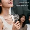New Compact Mecha Style Transparent Handheld Fan - Portable Pocket Fan with High Wind Power for Commuting
