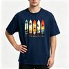 Vintage Sunset Surfboard Print Tshirt 100 Cotton Unisex Casual Short Sleeve Streetwear Top