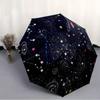 Sternenhimmel-Muster Neuer Automatischer Faltregenschirm, 1 Stück Tragbarer Reise-Regenschirm mit 8 Speichen, Unisex Outdoor-Sonnenschirm für Hallo
