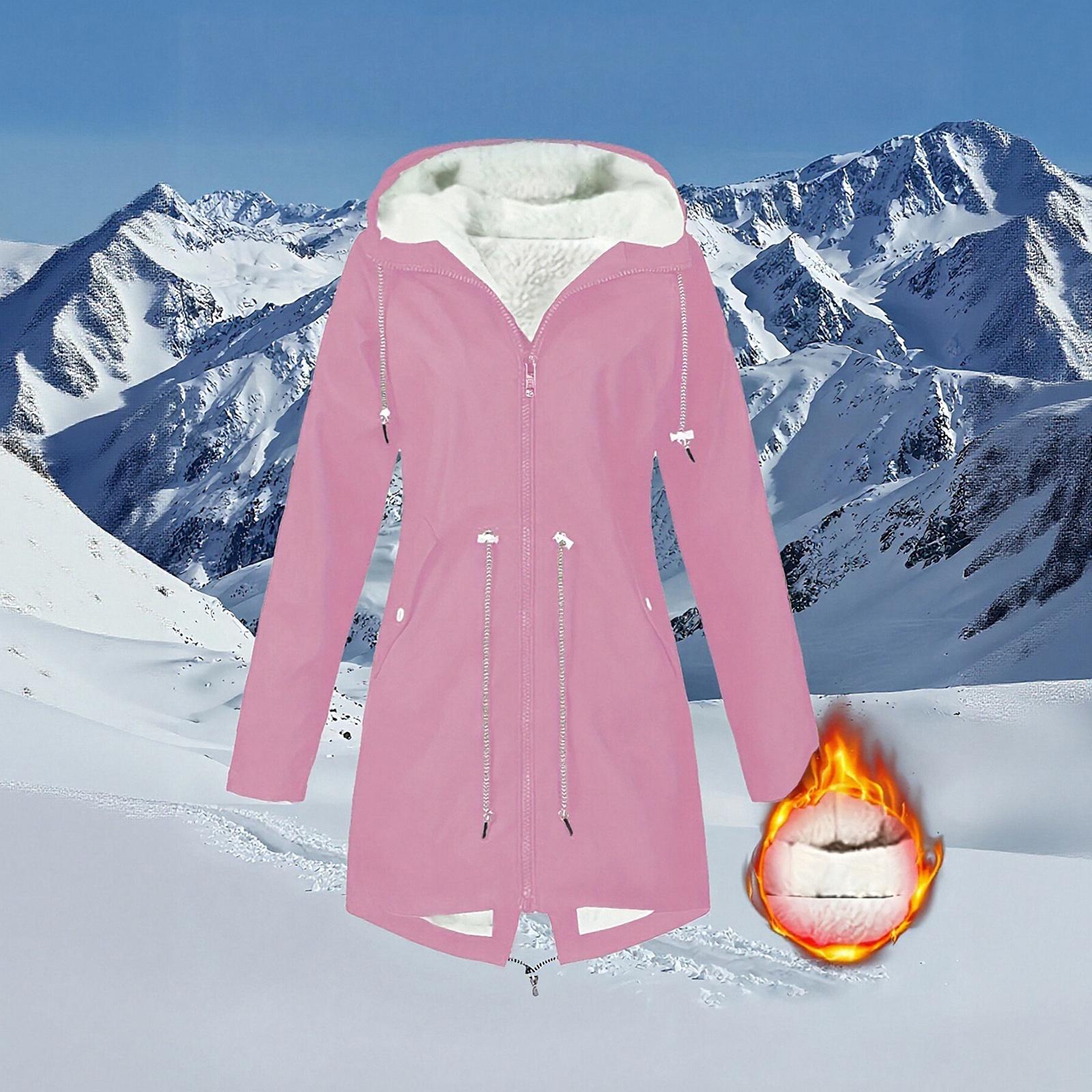 

Женская уличная водонепроницаемая куртка с капюшоном для альпинизма M розовый