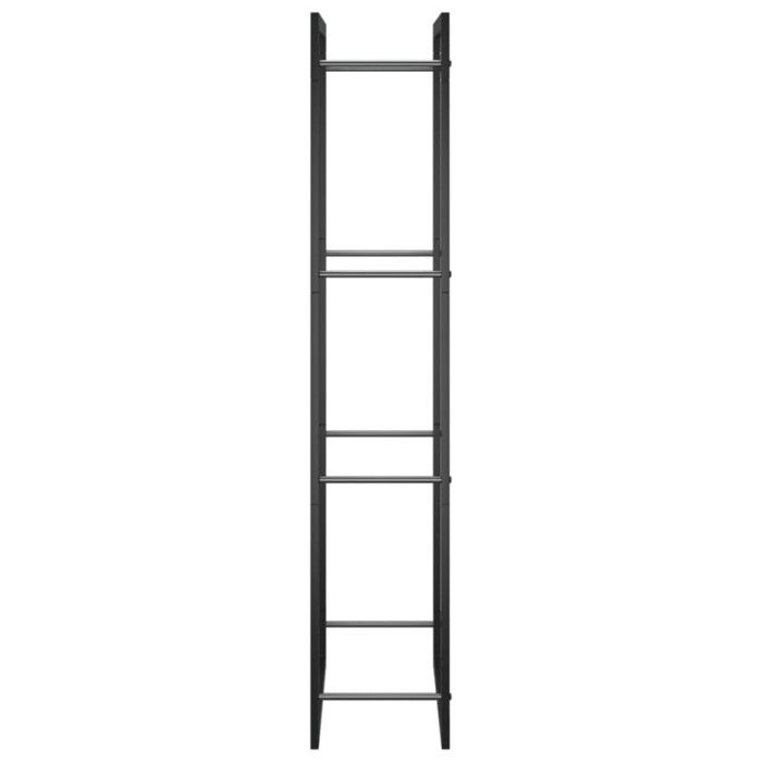 VidaXL Portant de bois de chauffage Noir mat 50x28x132 cm Acier 350306