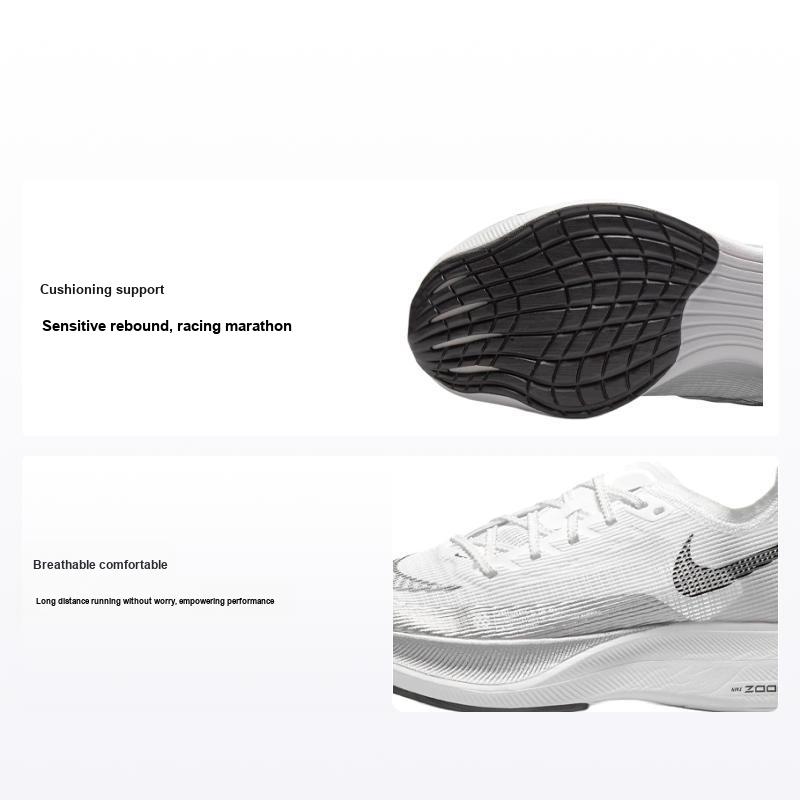 Nike נעלי ספורט לנשים ZoomX Vaporfly NEXT% 2 לבן כסף מטאלי שחור CU4123-100
