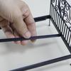 1:12 Dollhouse Simulation an Bed With Mattress Pillow Quilt Doll Home Iron Art Double Bed Bedroom Furniture Decoration Toy