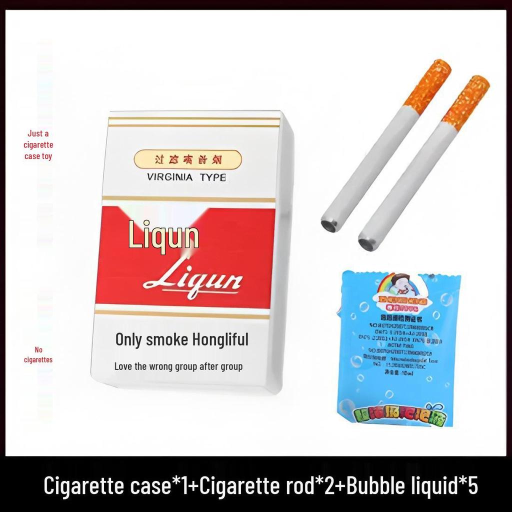 Bubble Blowing Cigarette Case Prank Toy - Adult Stress Relief & Quit Smoking Aid