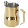 Milk Pitcher 450ML 304 Stainless Steel Frothing Cup Drip Free Coffee Steaming Pitcher Gold