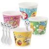 4x Ice Cream Cups with Spoons for Ice Cream Dessert Bowls for Children Set