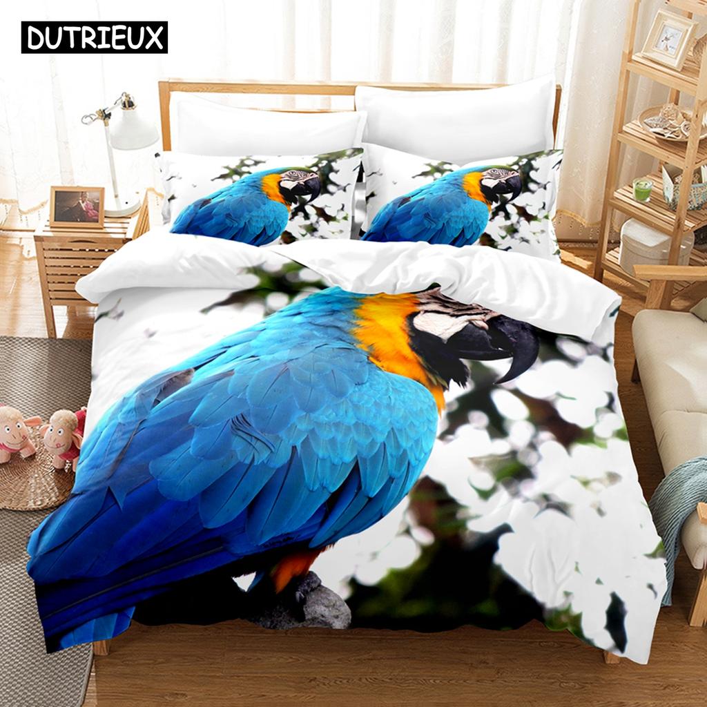 3D The Parrot Bedding Sets Duvet Cover Set With Pillowcase Twin Full Queen King Bedclothes Bed Linen