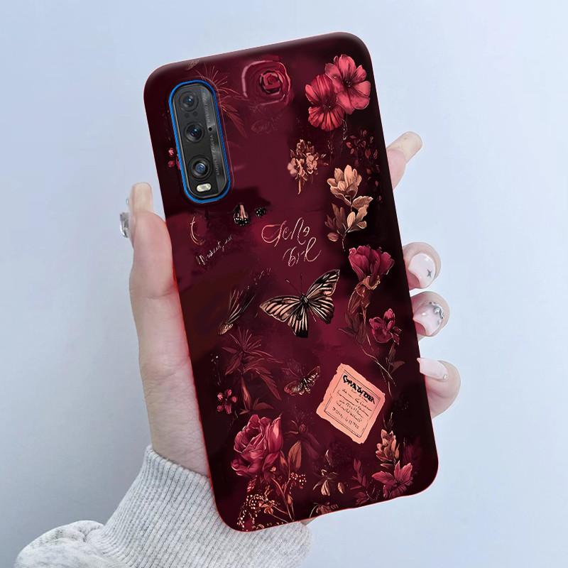 For Oppo Find X2 X 2 Pro Phone Case Butterfly Flower Girl Design Soft Silicone TPU Back Housing for Oppo Find X2 Pro X2Pro Cover