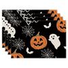 Spooky Pumpkin Floral Halloween Placemat, Heat-Proof & Anti-Scald, Festive Dining Atmosphere Placemat