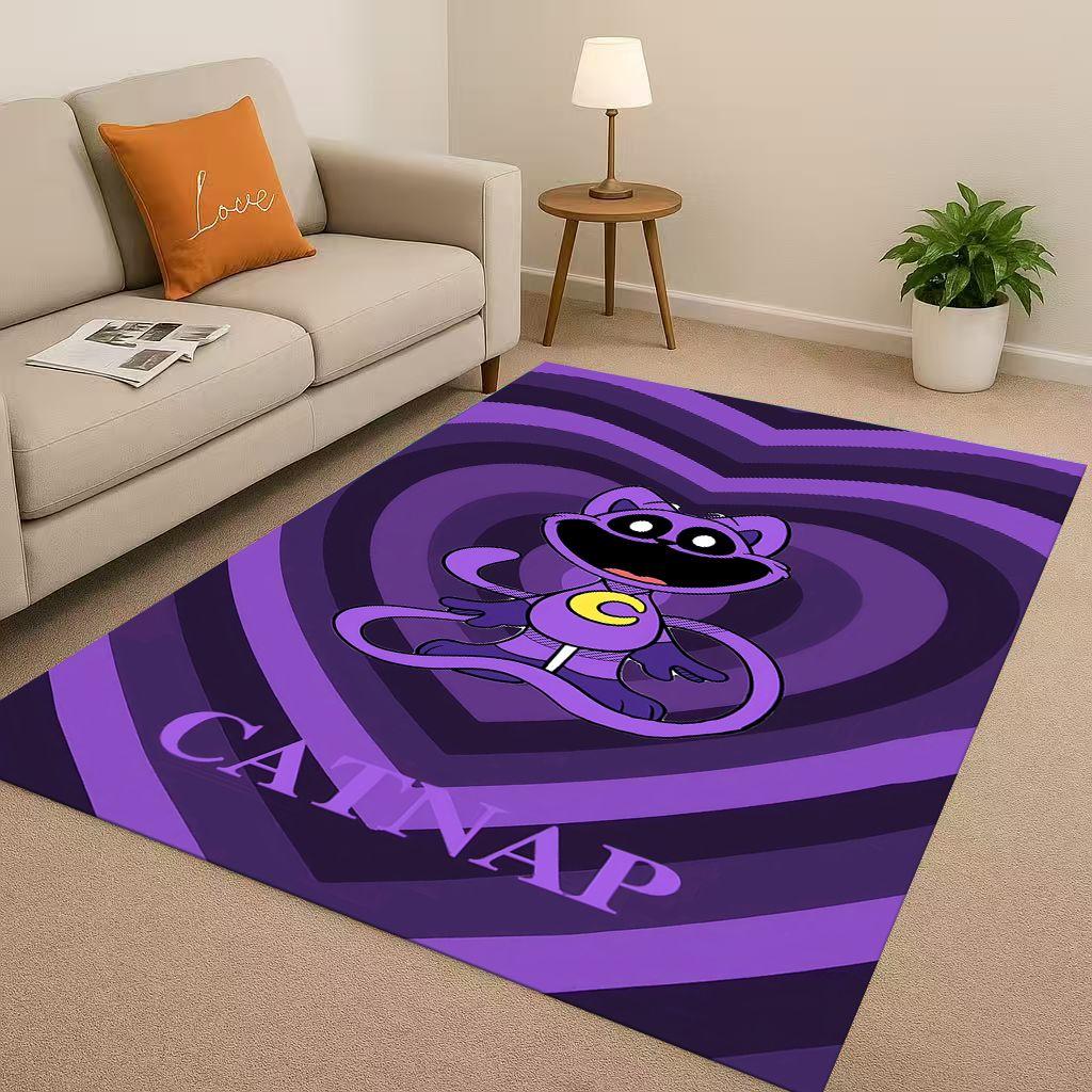 Klassische Cartoon S-Lachende C-Kreaturen Craftycorn Catnap Wohnzimmer Rutschfeste Teppichmatte Teppich für Schlafzimmer Sofa, Heimdekoration Fußmatte
