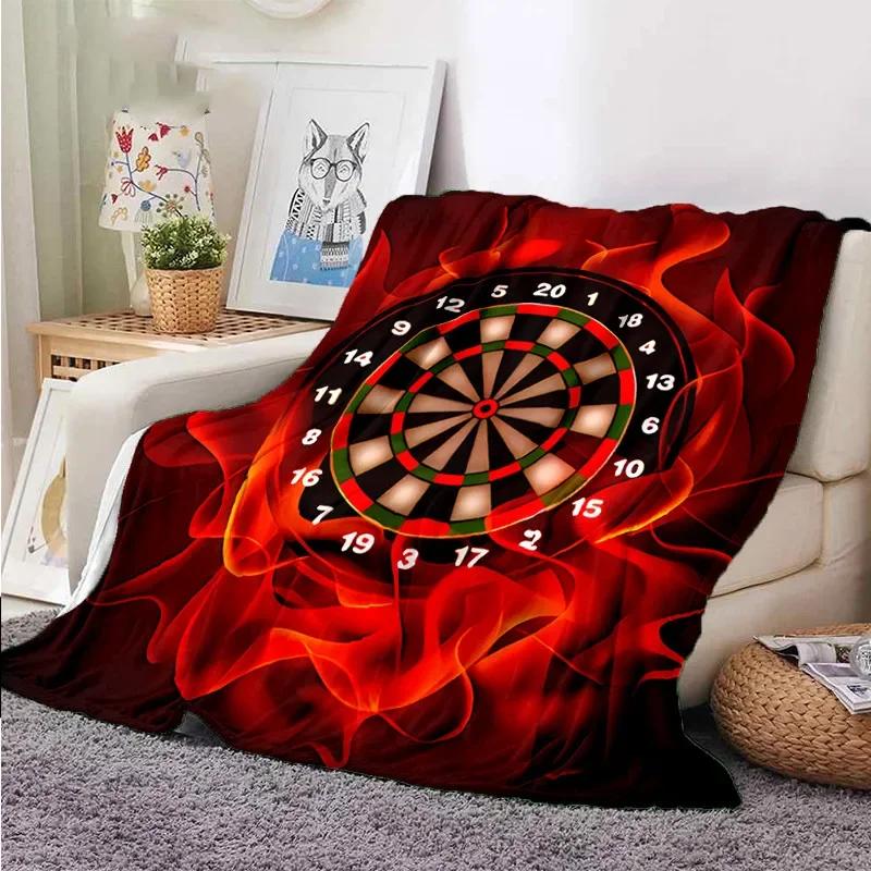 Darts Pattern Flannel Throw Blanket Blank Soft Warm Series and Ice Fire Darts Fashion Flannel Warm Sofa Bed Camping Kids Gifts
