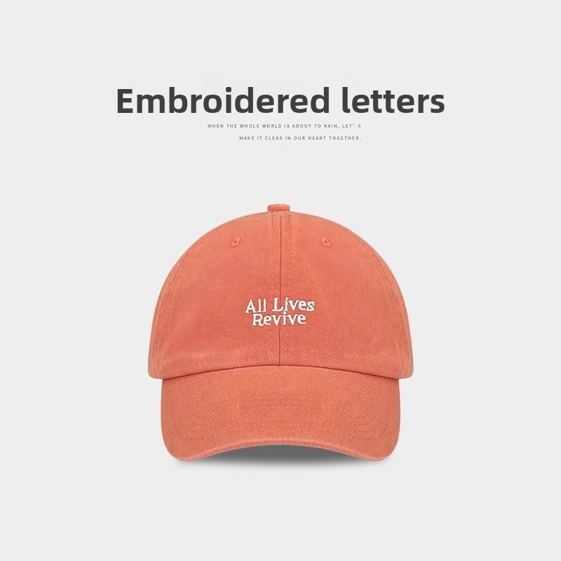 Baseball Cap Retro With Embroidered Letters And Solid Color For Use Outdoor
