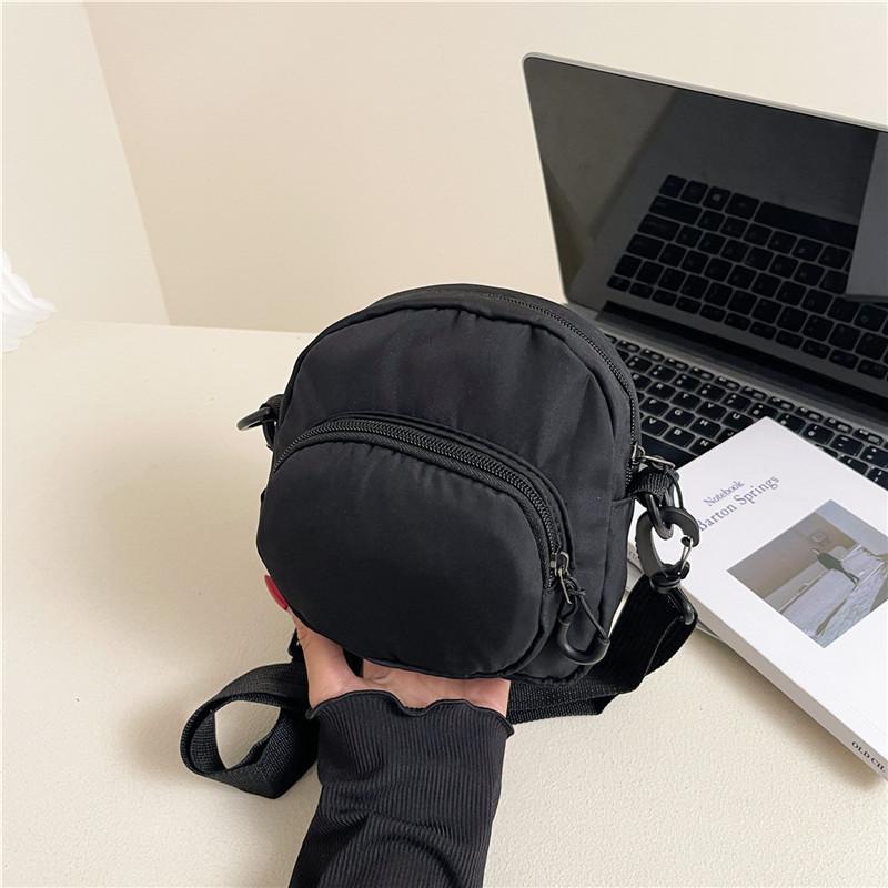 Street Style Nylon Crossbody Bag With Stitching For Daily Use