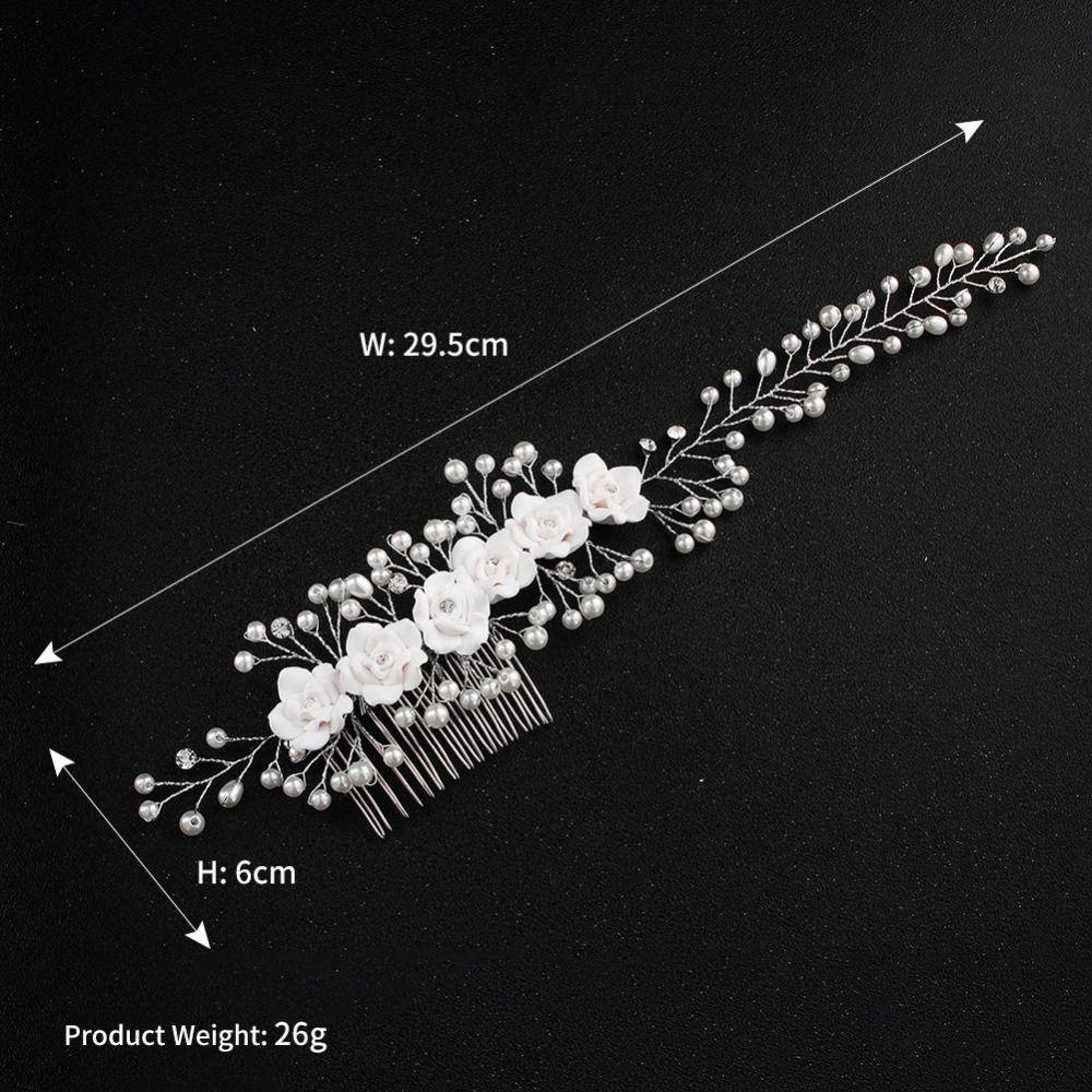 Exquisite Bridal Headwear Flower Pearl Wedding Headwear Fashion Bridal Headdress  Hair Accessories