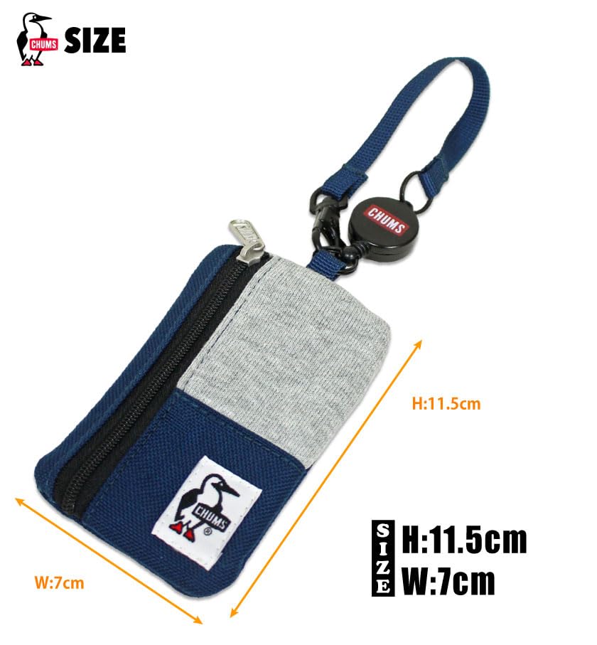 CHUMS Commuter Pass Sweat Nylon Card Dusty Case, Case, CH60-3619 (R137 Pink/Indigo)