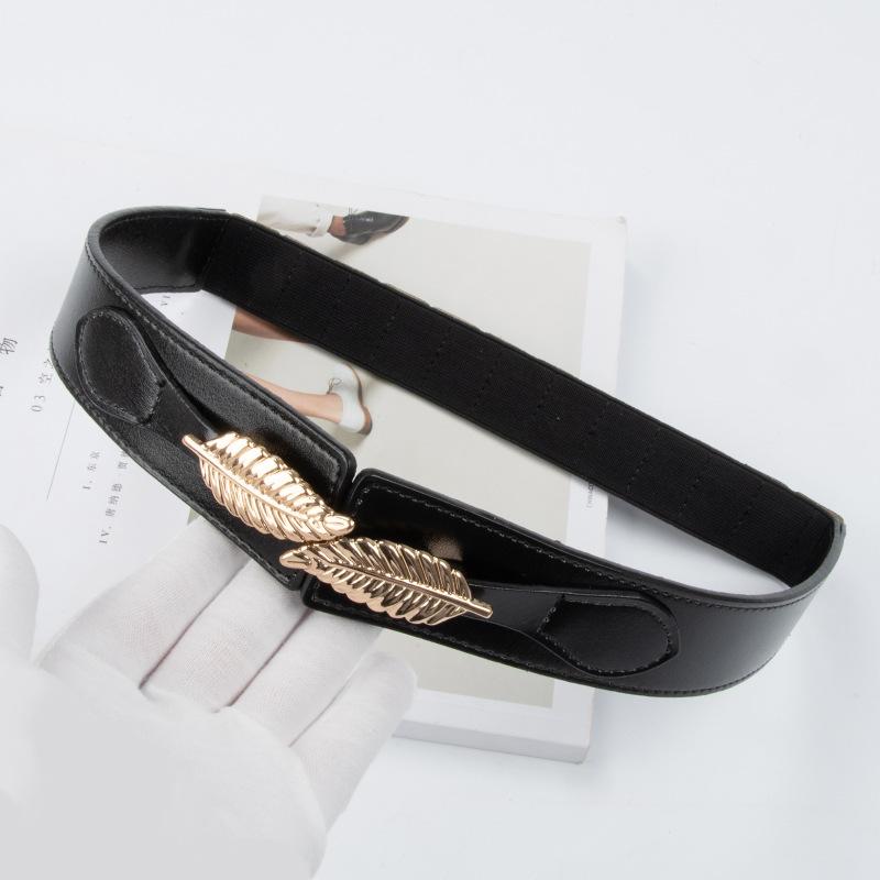 Ladies' Leather Belt with High-end and Fashionable Waist Cinching, Slimming Effect, Paired with A Coat and Waist Cinching Leather for Women