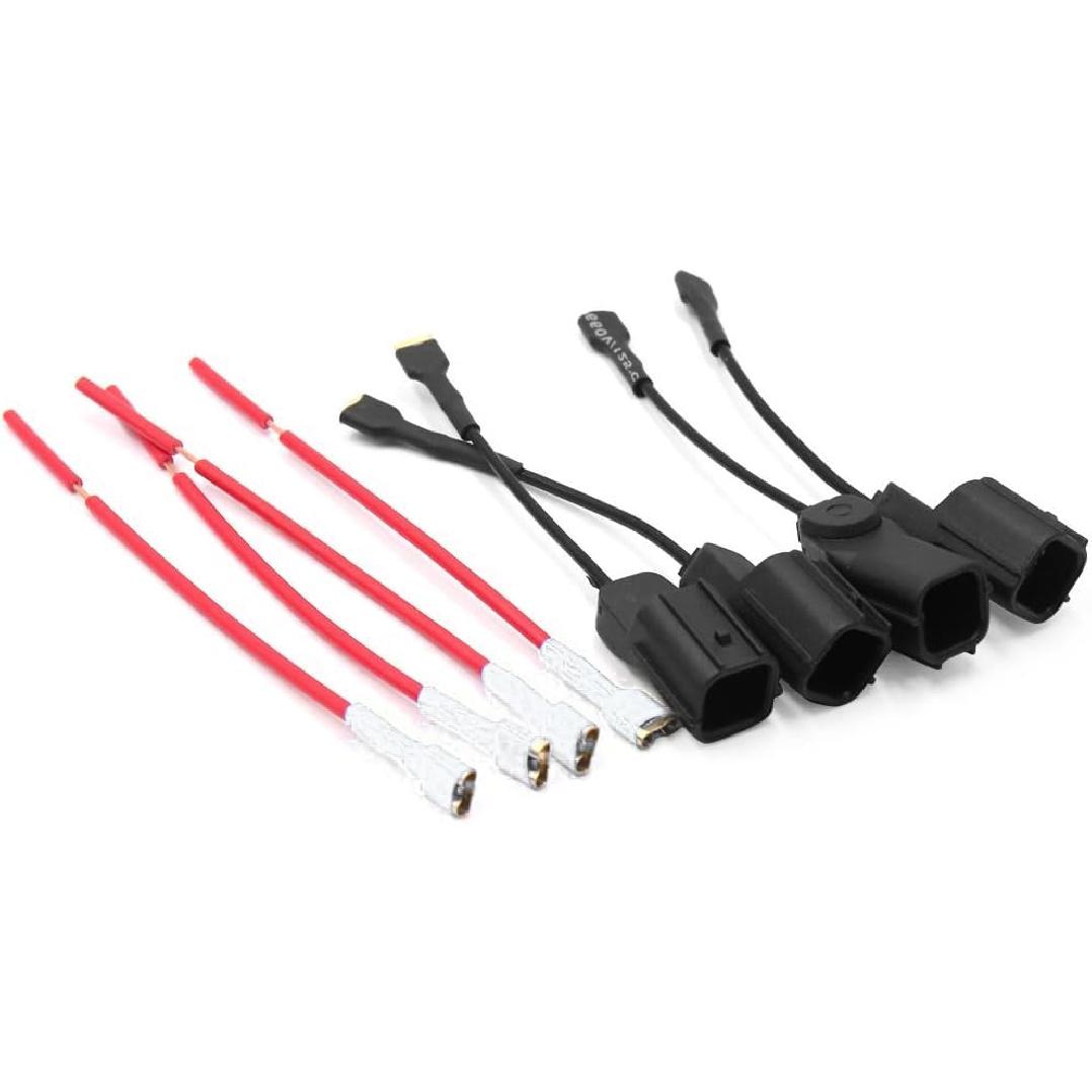 Unifizz Car 4Pcs Plastic Car Horn Speaker Adapter Wiring Harness Pigtail Socket for Honda
