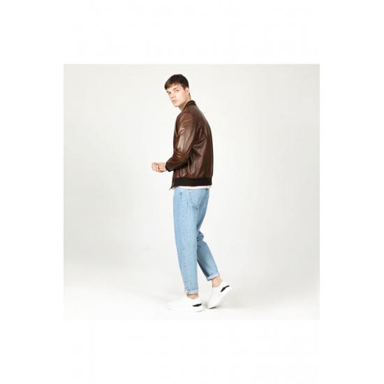 Mens Coat Fitkole Plus Size Genuine Leather Men's Coat 5xl 6xl