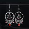 Design retro ethnic style long earrings female classical temperament crystal fringed earrings personalized Tibetan earrings