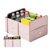 Car Trunk Organizer Cartoon Foldable Car Organizer With Side Pocket PU Leather Cargo Bin Vehicle Accessories