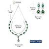 Rhodium-Plated American Diamond Studded Fashionable Necklace With Earrings Jewellery Set For Girls and Women